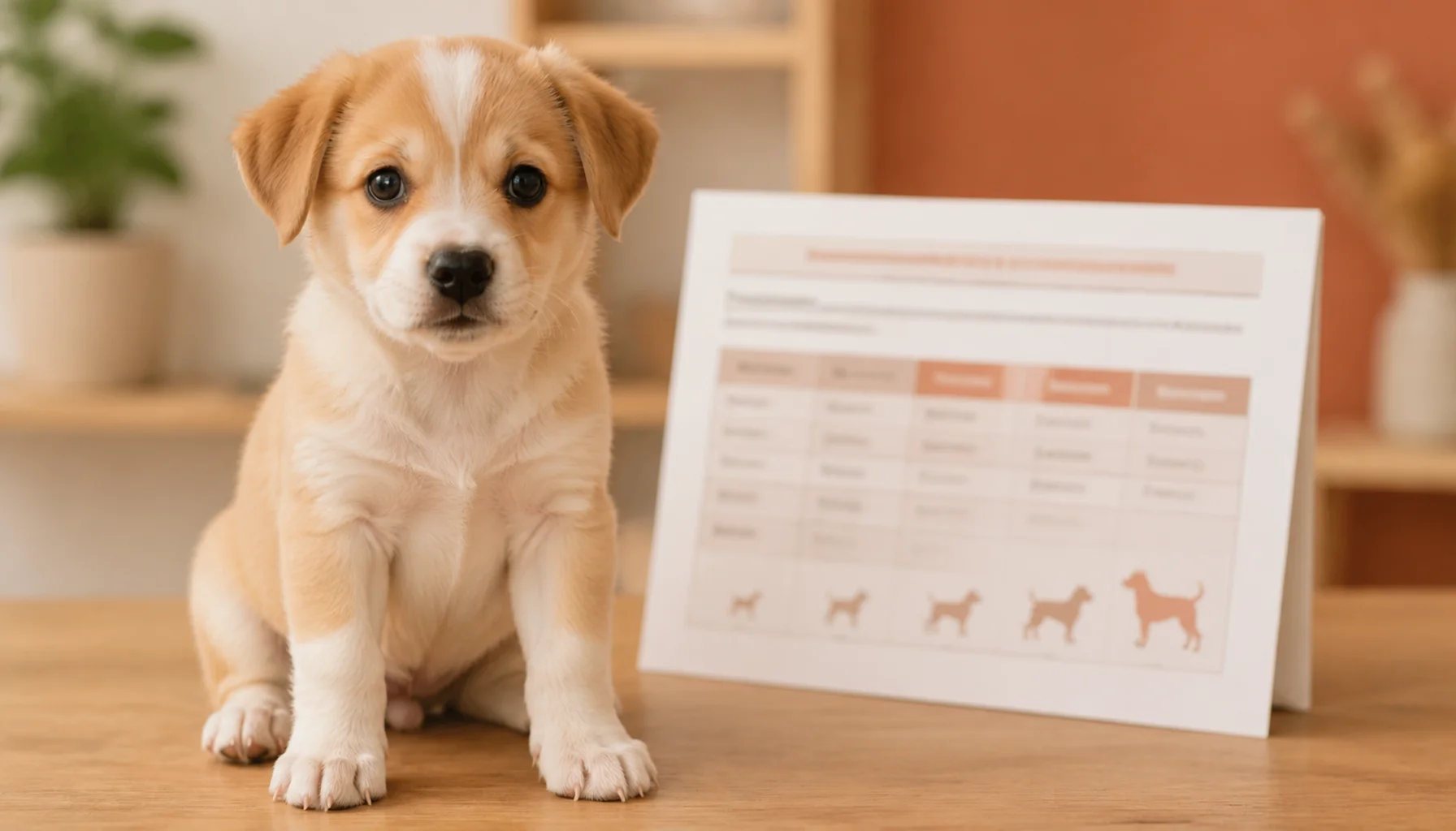 月齢別利用開始目安を示す子犬と子猫